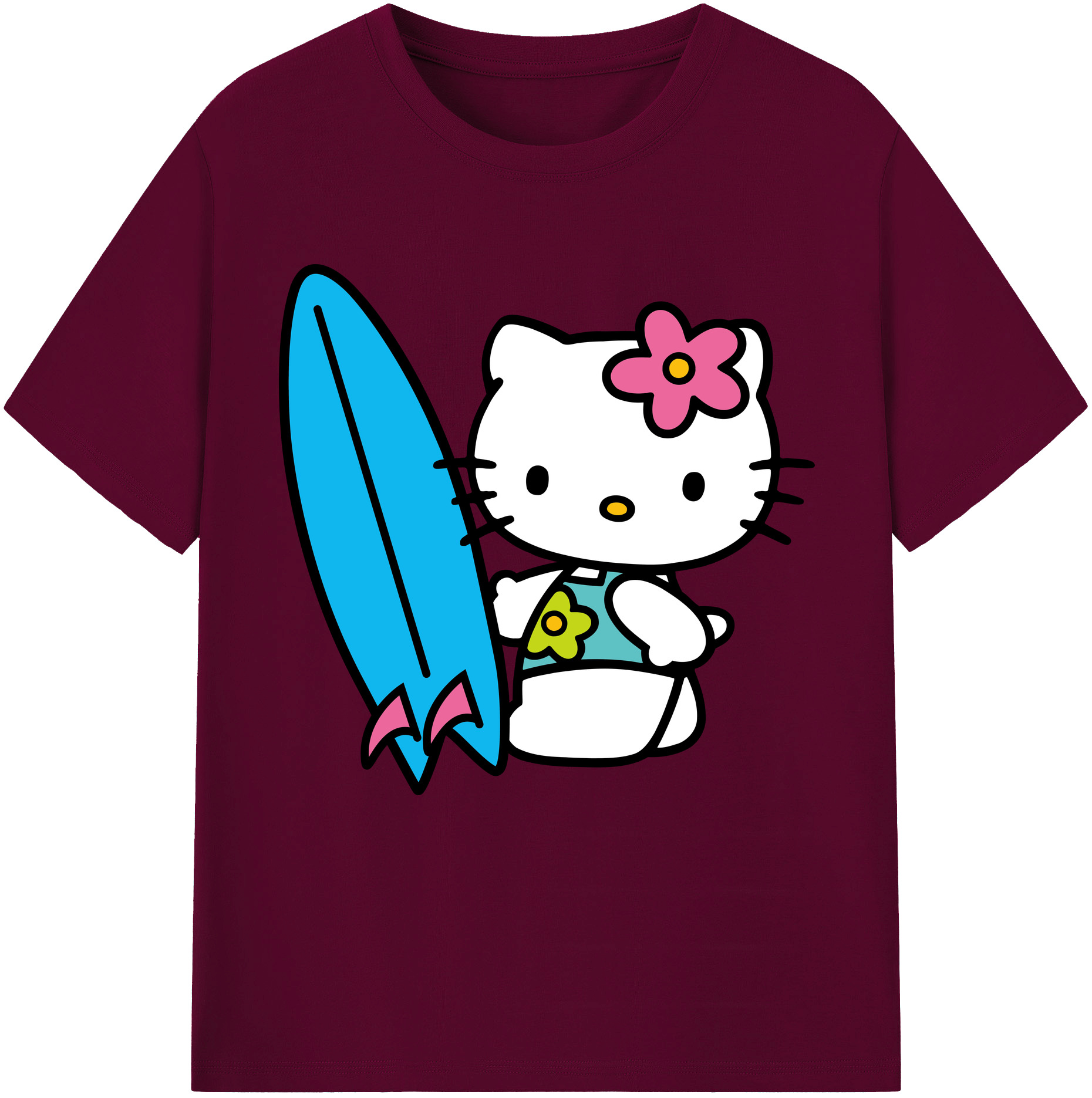 （画像用） Hello Kitty ハローキティ レディースカジュアルプリントTシャツ（綿100％）
